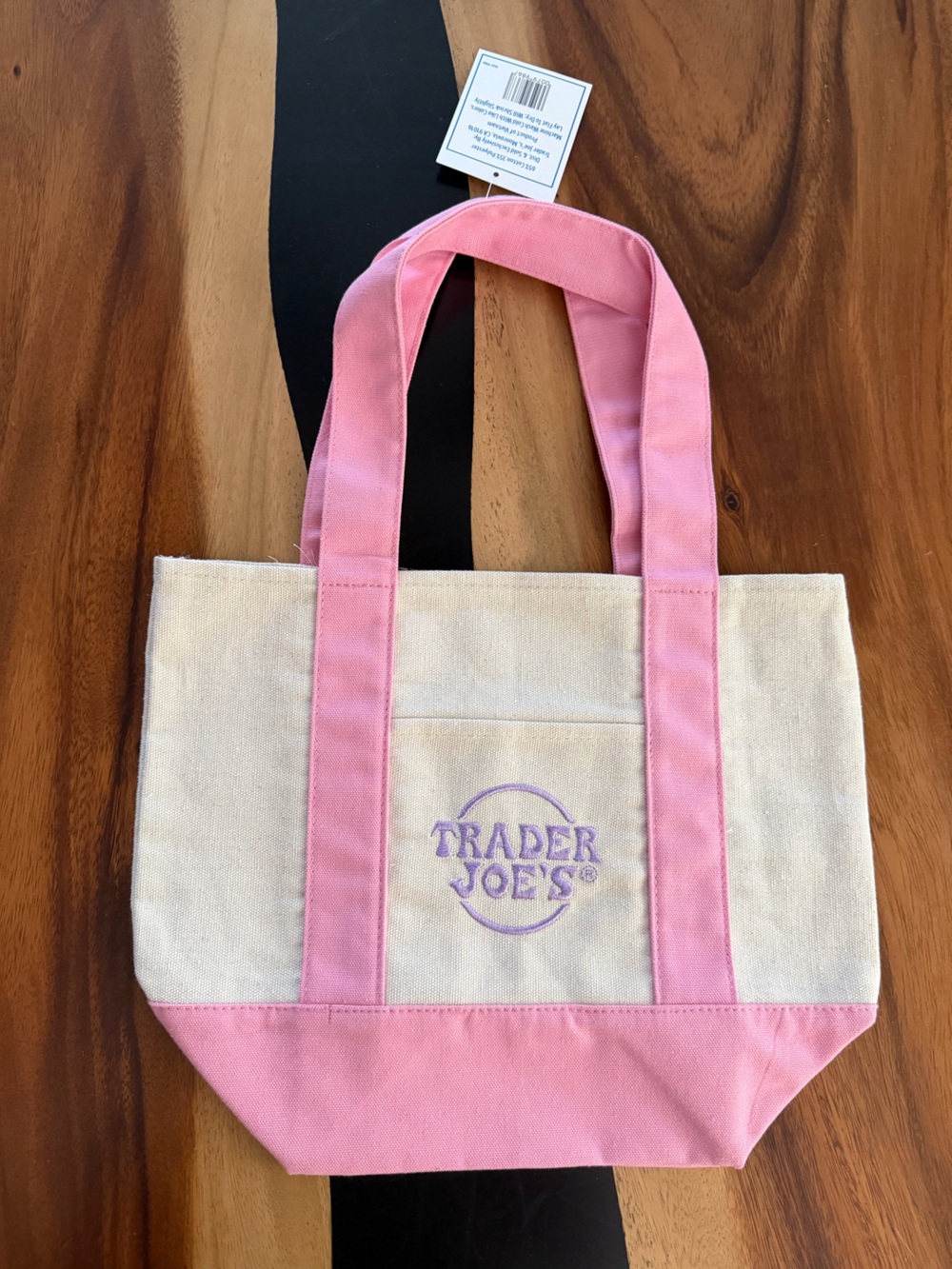 Trader Joe’s Mini Pastel Canvas Tote Bag